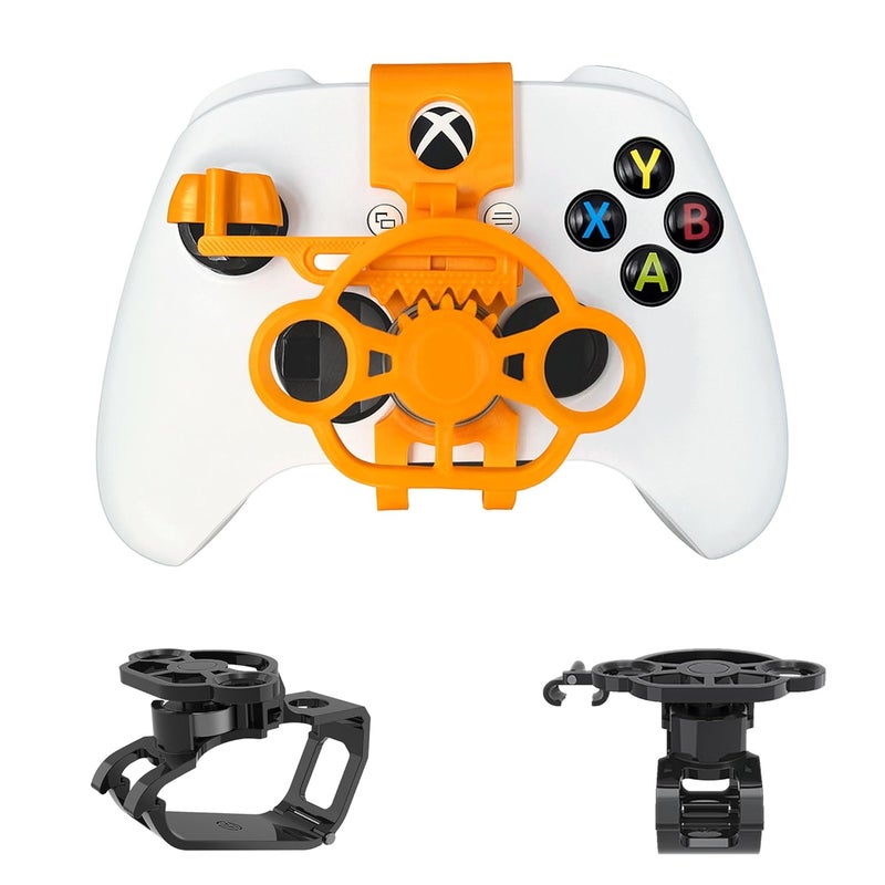 TXW Mini Steering Wheel for X-box One/X-box Series X|S Game Controller,Racing Games Controller Steering Wheel Attachment Accessory for X-box Game Controller (Golden) - Image 1